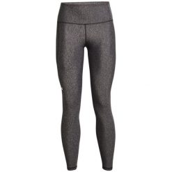 Legginsy damskie Under Armour HiRise Leg. Szare legginsy sportowe Under Armour, bez wzorów, do biegania. Za 182.99 zł.