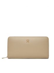 Tommy Hilfiger Duży Portfel Damski Th Icon Lrg Za AW0AW17744 Beżowy. Brązowe portfele TOMMY HILFIGER, bez wzorów, ze skóry. Za 299.99 zł.
