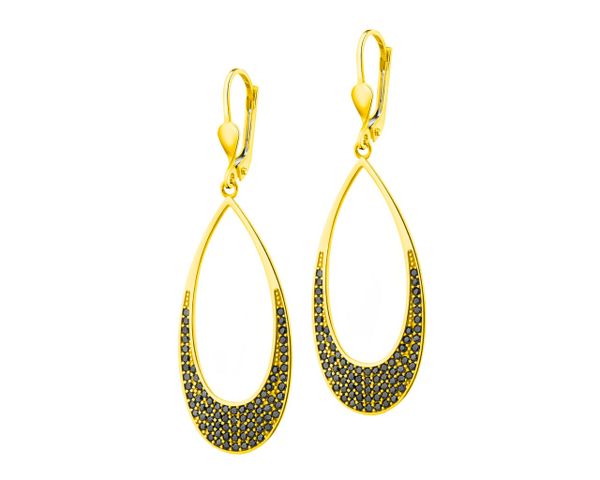 Złote kolczyki z cyrkoniami. Żółte kolczyki Apart, z cyrkonią, złote. W wyprzedaży za 1,217.30 zł.