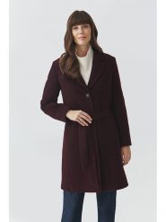TATUUM Wełniany płaszcz w kolorze bordowym rozmiar: 42. Czerwone płaszcze Tatuum, bez wzorów, z tkaniny, bez kaptura. Za 500.38 zł.