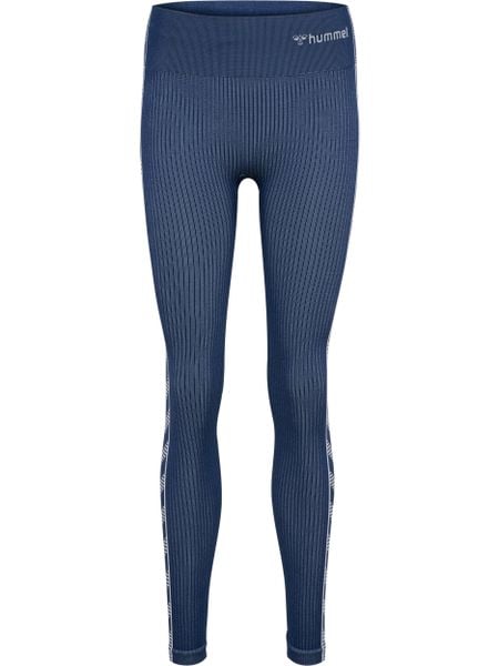Damskie legginsy mid-rise Hummel MT Blaze. Niebieskie legginsy Hummel, xs, bez wzorów, z dzianiny. Za 172.35 zł.