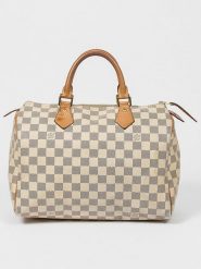 Louis Vuitton Torebka w kolorze biało-szarym - 30 x 21 x 18 cm rozmiar: onesize. Białe torebki klasyczne Louis Vuitton, w ażurowe wzory, z materiału, bez dodatków. Za 4,045.99 zł.