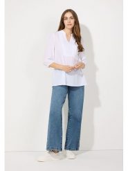 More & More Bluzka w kolorze białym rozmiar: 42. Białe bluzki More & More, bez wzorów, z bawełny, bez kołnierzyka, bez ramiączek. Za 141.19 zł.