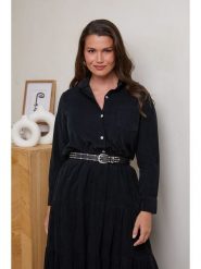 Curvy Lady Tunika w kolorze granatowym rozmiar: 40/42. Czarne tuniki Curvy Lady, bez wzorów, z bawełny, klasyczne, bez kołnierzyka, bez ramiączek. Za 124.11 zł.