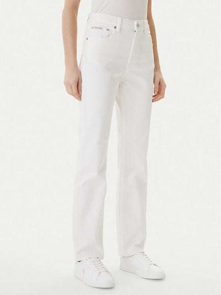 Calvin Klein Jeans Jeansy LV047F712G Écru Straight Fit. Białe jeansy Calvin Klein Jeans, bez wzorów. Za 255.99 zł.