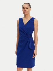 DKNY Sukienka koktajlowa DD5ACH15 Niebieski Slim Fit. Niebieskie sukienki DKNY, bez wzorów, z syntetyku, wizytowe, bez kołnierzyka, bez ramiączek. Za 369.99 zł.