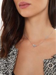 Guess Naszyjnik JUBN04 413JW Srebrny. Szare naszyjniki Guess, metalowe. Za 279.99 zł.