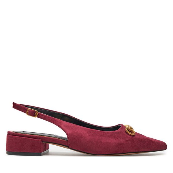 Baleriny Nine West. Czerwone baleriny Nine West, bez wzorów, bez obcasa. Za 199.99 zł.