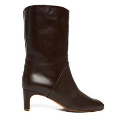 Botki Balagan. Brązowe botki BALAGAN, bez wzorów, bez obcasa, na słupku, bez zapięcia. Za 799.99 zł.