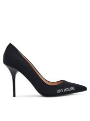 LOVE MOSCHINO Szpilki JA10299G1NIM000040 Czarny. Czarne szpilki Love Moschino, bez wzorów, z materiału, bez obcasa, na szpilce, bez zapięcia. Za 929.99 zł.