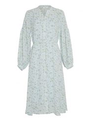 MOSS COPENHAGEN Sukienka "Jasia Rikkelie" w kolorze błękitno-zielonym rozmiar: M. Niebieskie sukienki Moss Copenhagen, m, bez wzorów, bez kołnierzyka, bez ramiączek, midi. Za 162.49 zł.