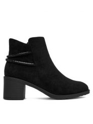 Clara Barson Botki CEO-LM9690-T21 Czarny. Czarne botki Clara Barson, bez wzorów, z materiału, bez obcasa, na płaskiej podeszwie, bez zapięcia. Za 159.99 zł.