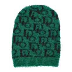 Zielona Elegancka Czapka Alpaka Damska Armodo. Zielone czapki Armodo, bez wzorów, z materiału. Za 49.99 zł.
