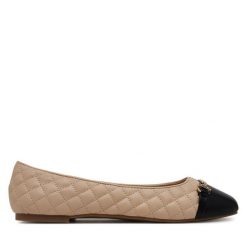 Baleriny Aldo. Brązowe baleriny Aldo, bez wzorów, bez obcasa. Za 259.99 zł.