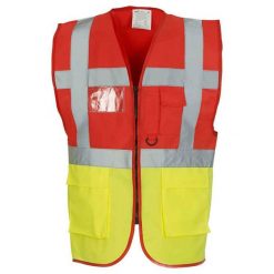 Kamizelka Odblaskowa Unisex Dla Dorosłych Z Recyklingu. Czerwone koszulki sportowe YOKO, bez wzorów, bez ramiączek. Za 81.99 zł.