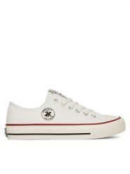 Beverly Hills Polo Club Trampki WP40-OG-31-1 Kremowy. Białe trampki Beverly Hills Polo Club, bez wzorów, z materiału, bez zapięcia. Za 83.99 zł.