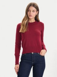 Guess Jeans Sweter W4BR83 Z3HO2 Czerwony Regular Fit. Czerwone swetry Guess Jeans, m, z aplikacjami, z jeansu, bez ramiączek. Za 349.99 zł.