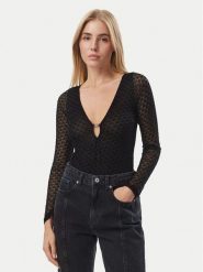 KARL LAGERFELD Body B4W47014 Czarny Slim Fit. Czarne body KARL LAGERFELD, l, bez wzorów. Za 529.99 zł.