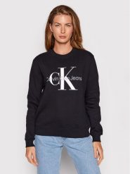 Calvin Klein Jeans Bluza J20J219140 Czarny Regular Fit. Czarne bluzy Calvin Klein Jeans, s, bez wzorów, z bawełny, bez kaptura. Za 239.99 zł.