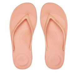 Japonki FitFlop. Czerwone klapki FitFlop, bez wzorów, bez obcasa. Za 129.99 zł.
