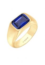 Elli PREMIUM Sygnetem Damski Chunky Sapphire Blue 925 Sterling Silver Stroje Wieczorowe Pierścionki 1 ct. Niebieskie pierścionki Elli PREMIUM, z szafirem, srebrne. Za 378.99 zł.
