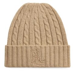 Czapka LAUREN RALPH LAUREN. Brązowe czapki Lauren Ralph Lauren, bez wzorów. Za 329.99 zł.