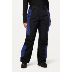 Damskie Spodnie narciarskie element odblaskowy wodoodporne rzep. Czarne spodnie narciarskie Ulla Popken, plus size, bez wzorów, z materiału, narciarskie. Za 633.99 zł.