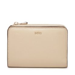 Duży Portfel Damski BOSS. Brązowe portfele Boss, bez wzorów. Za 449.99 zł.