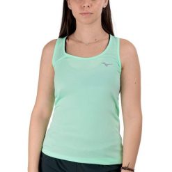 Koszulka do biegania damska Mizuno Impulse Core Tank. Zielone bluzki Mizuno, bez wzorów, sportowe, bez kołnierzyka, bez ramiączek. Za 62.99 zł.