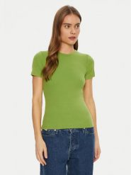JJXX T-Shirt Frankie 12239962 Zielony Slim Fit. Zielone t-shirty JJXX, s, bez wzorów, z bawełny, bez kołnierzyka, bez ramiączek. Za 59.99 zł.