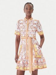 Hale Bob Sukienka letnia Aula 61SG670A Żółty Regular Fit. Żółte sukienki Hale bob, na lato, xs, bez wzorów, ze lnu, bez kołnierzyka, bez ramiączek. Za 1,749.00 zł.