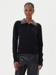ICONA Sweter RI5KT005 Czarny Regular Fit. Czarne swetry ICONA, l, bez wzorów, z wełny, bez ramiączek. Za 809.99 zł.