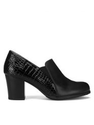 Clara Barson Półbuty WYL3205-1 Czarny. Czarne czółenka Clara Barson, bez wzorów, ze skóry, bez obcasa, na obcasie, bez zapięcia. Za 119.99 zł.