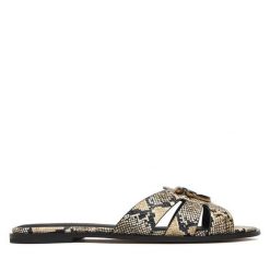 Klapki PINKO. Brązowe klapki Pinko, bez wzorów, bez obcasa. Za 919.99 zł.