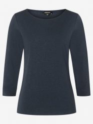 More & More Koszulka w kolorze granatowym rozmiar: 42. Niebieskie bluzki More & More, bez wzorów, z bawełny, bez kołnierzyka, bez ramiączek. Za 116.45 zł.