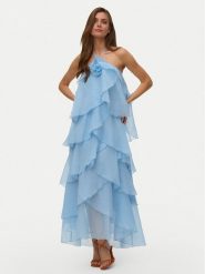 Vero Moda Sukienka letnia Delillah 10338846 Niebieski jasny Regular Fit. Niebieskie sukienki Vero Moda, na lato, s, bez wzorów, z syntetyku, bez kołnierzyka, bez ramiączek. Za 549.99 zł.