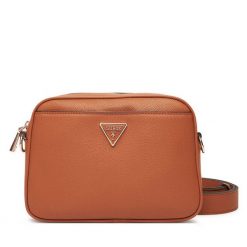 Torebka Guess. Brązowe listonoszki Guess, z aplikacjami, bez dodatków. Za 529.99 zł.