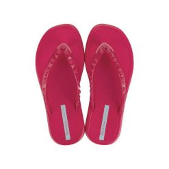 Japonki damskie plażowe Ipanema Meu Sol. Czerwone klapki Ipanema, bez wzorów, z materiału, bez obcasa. Za 55.99 zł.