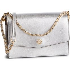 Torebka TORY BURCH - Robinson Metallic Mini Shoulder Bag 52748 Silver 040. Szare torebki klasyczne Tory Burch, bez wzorów, ze skóry, bez dodatków. Za 1,269.00 zł.