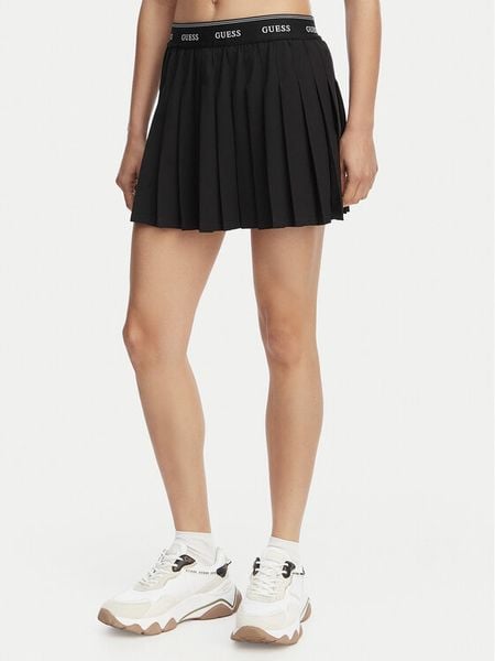 Guess Spódnica plisowana V6GD11 W1802 Czarny Regular Fit. Czarne spódnice Guess, s, z aplikacjami, z syntetyku, plisowane. Za 201.99 zł.