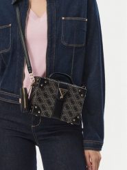 Guess Torebka J6BZ04 W3964 Czarny. Czarne torebki klasyczne Guess, z aplikacjami, z materiału, bez dodatków. Za 344.99 zł.