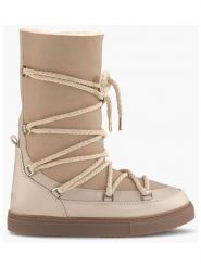 INUIKII Skórzane botki "Classic High Laced" w kolorze beżowym rozmiar: 37. Brązowe botki Inuikii, bez wzorów, z materiału, bez obcasa, bez zapięcia. Za 707.77 zł.