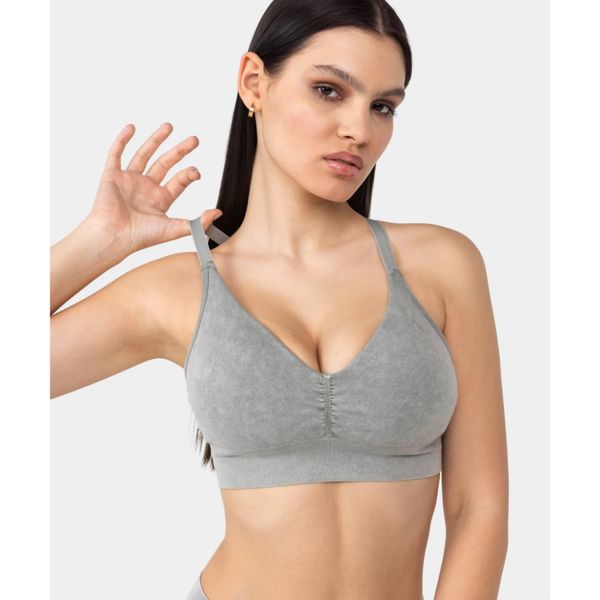 Biustonosz Carpatree Marble Story bezszwowy zielony. Zielone biustonosze Carpatree, bez wzorów, z materiału. W wyprzedaży za 119.99 zł.