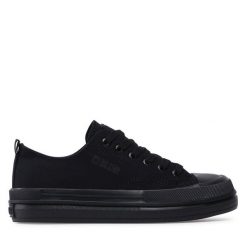 Trampki Big Star Shoes. Czarne trampki BIG STAR SHOES, bez wzorów, bez zapięcia. Za 129.99 zł.