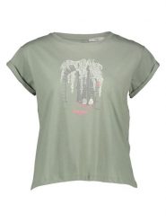 Pepe Jeans Koszulka w kolorze zielonym rozmiar: M. Zielone bluzki Pepe Jeans, m, bez wzorów, z bawełny, bez kołnierzyka, bez ramiączek. Za 104.89 zł.