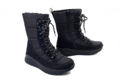 Rieker TEX Z0950-00 black, śniegowce damskie. Czarne trapery i śniegowce Rieker. Za 382.42 zł.