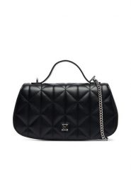Calvin Klein Torebka Quilted Top Handle Chain Bag LV04F3410G Czarny. Czarne torebki klasyczne Calvin Klein, bez wzorów, ze skóry, bez dodatków. Za 649.99 zł.
