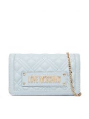 LOVE MOSCHINO Torebka JC5681PP1OLA0701 Błękitny. Niebieskie torebki klasyczne Love Moschino, bez wzorów, ze skóry, bez dodatków. Za 899.00 zł.
