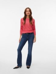 Vero Moda Sweter w kolorze różowym rozmiar: L. Różowe swetry Vero Moda, l, bez wzorów, z bawełny, bez ramiączek. Za 109.00 zł.