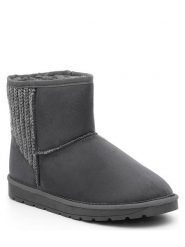 ISLAND BOOT Botki zimowe "Tenny" w kolorze antracytowym rozmiar: 36. Czarne botki Island Boot, na zimę, bez wzorów, z materiału, bez obcasa, bez zapięcia. Za 114.44 zł.